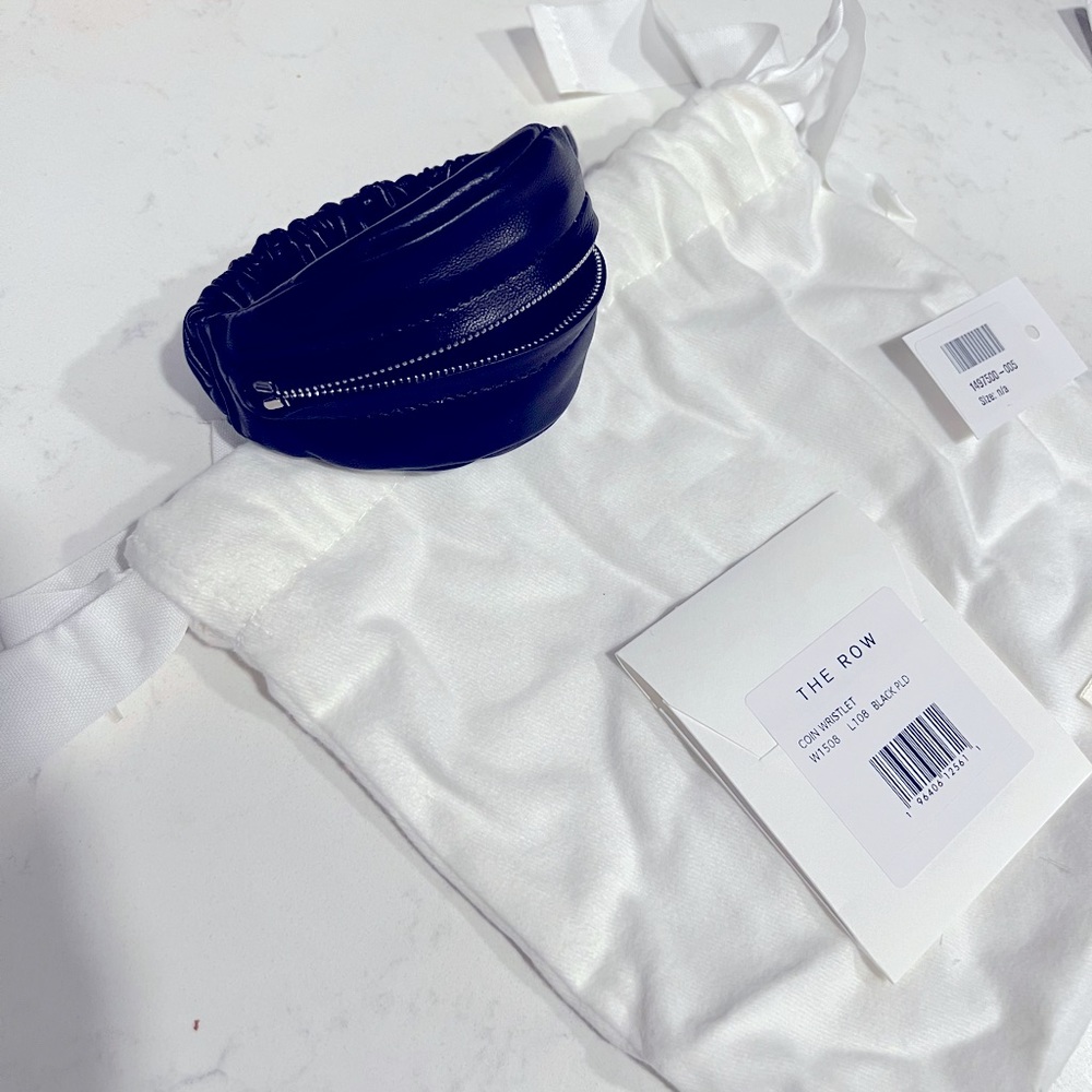 The Row Black Leather Wrist Bag